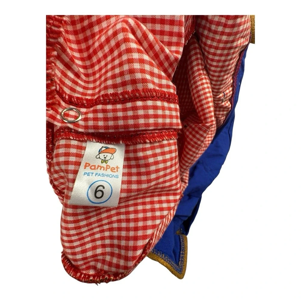 PamPet Pet Fashions Size 6 Cowboy Dog Costume‎ Western Outfit